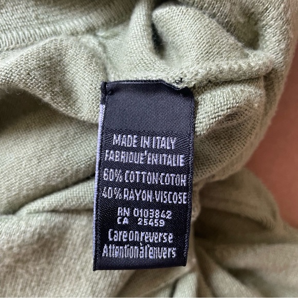 Holt Renfrew Sage Green Cotton Polo Shirt - Picture 5 of 8